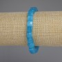 Aquamarine Cube Bracelet, 7–8 mm diameter, 18 cm length, stretch