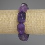 Clearance! Faceted Amethyst Bracelet on Stretch Cord, Rondelle Beads, diameter 19-22×14-17 mm, length 18 cm +/-