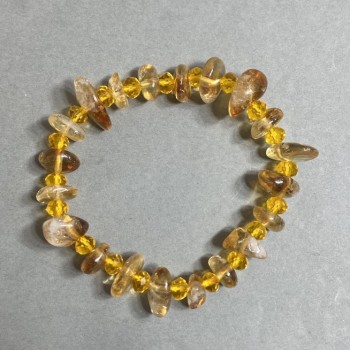 Bracelet with Citrine and Czech Glass