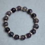 Amethyst bead bracelet, 10.5 mm diameter, 18 cm length, stretch