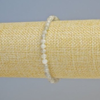 Labradorite bracelet with natural stone, faceted beads, diameter 4-5 mm ± (stretch), length 18 cm+