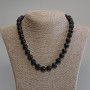 Agate Necklace with a Faceted Bead, diameter 11.5 mm, length 50 cm, with clasp