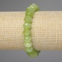 Peridot (Olivine) Faceted Rondelle Bracelet, 10×7 mm, 18 cm stretch