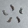 AUCTION! Moon Pendant Findings, Plastic, Dark Silver Color, Sizes 15x7, 5x4, 5 mm hole, 2 mm diameter, Packaging 0.5 kg