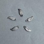 AUCTION! 0.5 kg Packaging Leaf Pendant - Plastic - Dark Silver color - Dimensions 17x7x3 mm; hole diameter 2 mm