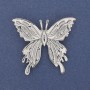 Butterfly Brooch, Silver Metal, 45×42 mm+