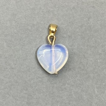 Moonstone Heart Pendant 19x12mm+