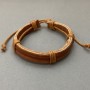 Brown Eco-Leather Bracelet with Adjustable Fit