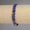 Sodalite Heart Bracelet, 8mm Beads, 18 cm Length, Stretch Bracelet