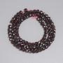 Garnet Beads, Faceted Cubes 4x4 mm, Length About 39 cm on Thread