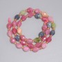 Tourmaline Beads, Faceted Rondelle 8×7 mm, ± 3 mm Seed Beads, Length About 37 cm on Thread