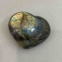 Labradorite heart-shaped souvenir stone 72 x 60 x 37 mm, weight from 221 g