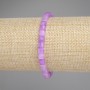 Bracelet Lavender Amethyst, faceted cube beads, 5×5 mm diameter, 18 cm length, stretchy