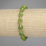 Jadeite Bracelet, Faceted Grain Beads, 10×8 mm diameter, 3 mm seed beads, length 18 cm, elastic