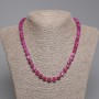 Tourmaline necklace with faceted cube beads, 7×7 mm cubes, 3 mm beads, about 45 cm long, with clasp