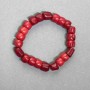 Coral Bead Bracelet - Faceted Cut 8–12×11 mm, Length 18 cm, Stretch