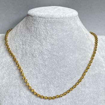 Чокер Чеський кришталь гранований рондель3, 5х3мм+- Гематит кулька 2мм+-, довжина 40см+ 5см ланцюжок