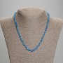 Apatite necklace with faceted beads, 6x5 mm, length approx. 45 cm with clasp