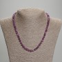 Necklace with Tourmaline, Faceted Cube Beads, 5x5 mm diameter, 45 mm length, with clasp