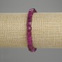 Bracelet with faceted tourmaline cube 6x6mm, length 18 cm +
