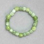Chrysolite (olivine) Bracelet with 7mm Cubes and 9.5mm Beads, 18 cm Elastic