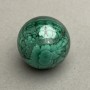 Malachite natural stone souvenir sphere, diameter 33 mm, weight 73 g