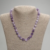 Sugilite Necklace with Faceted Beads, 9.5×8.5 mm, 3 mm seed beads, length 45 cm ±, with clasp