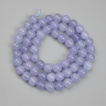 Aquamarine Beads, Smooth Round, 6.5 mm diameter, 38 cm length on thread