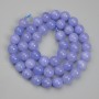 Aquamarine Beads, Smooth Round Bead, 8.5 mm Diameter, 38 cm Length on Thread