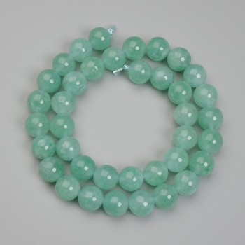 Amazonite beads ball-shaped, 10 mm diameter, 38 cm long on thread