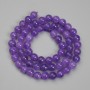 Amethyst Beads, Ball, 6.5 mm diameter, 38 cm length