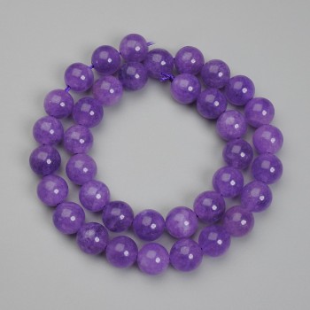 Amethyst Beads, Round Ball, 10mm Diameter, 37cm Length