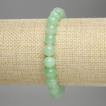 Amazonite bracelet with smooth beads, 8 mm diameter, 18 cm length, stretch
