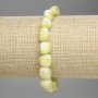 Jadeite Bracelet with Faceted Beads, 9–10×8 mm, 18 cm Stretch