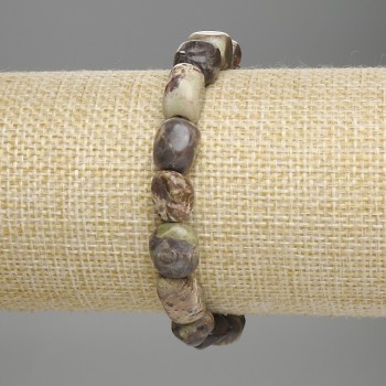 Picasso Jasper Faceted Bracelet, diameter 9-14×8-10 mm, length 18 cm, stretch