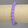 Lavender Amethyst Bracelet with Smooth Beads, 8mm Diameter, 18cm Length, Stretch