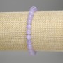 Lavender Amethyst Bracelet, smooth 6 mm beads, 18 cm length, elastic