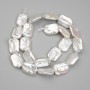 Baroque Pearl Beads with a Benzine Hue, Diameter 18 x 12.5–13.5 mm, Length 38 cm +/-