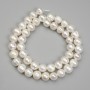 Freshwater pearl beads, diameter 8-8.5×9 mm, on thread, length 39 cm+