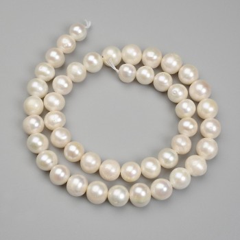 Freshwater Pearl Beads, diameter 7.5–8×8–9 mm, on a thread, length 36 cm+