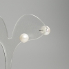 Stud Earrings with Freshwater Pearls, 8 mm Diameter