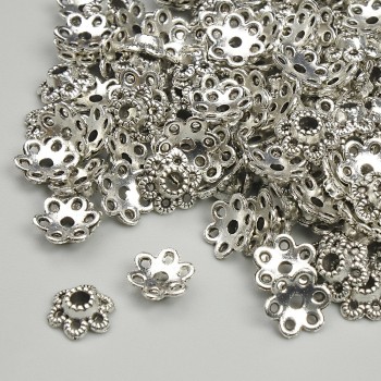 Silver Bead Cap for Beads 7mm
