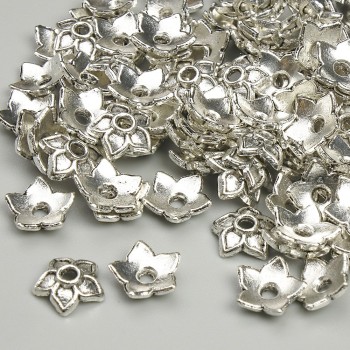 Bead Cap for Beads, Silver-Tone, 8 mm