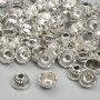Bead caps for beads, silver, 4x7 mm, hole diameter 2.3 mm, pack 20 g (~63 pcs)