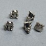 (14 mm) Pandora Charm Bead - Light Gray Frog, Pack of 9