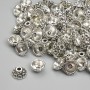 Bead cap fittings for beads, silver color, diameter 6.5 mm, hole diameter approx. 1.8 mm, packaging 20 g (~80 pcs)