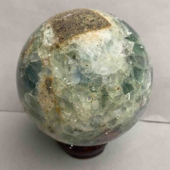 Куля сувенір з натурального каменю Флюорит, діаметр 93мм+- вага 1484гр