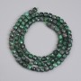 Malachite Beads – Faceted Cube, 4x4 mm, 39 cm length on thread