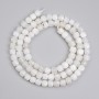 Adularia Moonstone faceted cube beads 4x4 mm, length approx. 38 cm, on thread