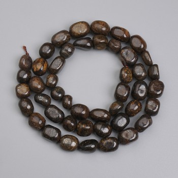 Bronzite Faceted Beads 6-11×5, 5–7, 5 mm +/-, length 40 cm +/- on thread